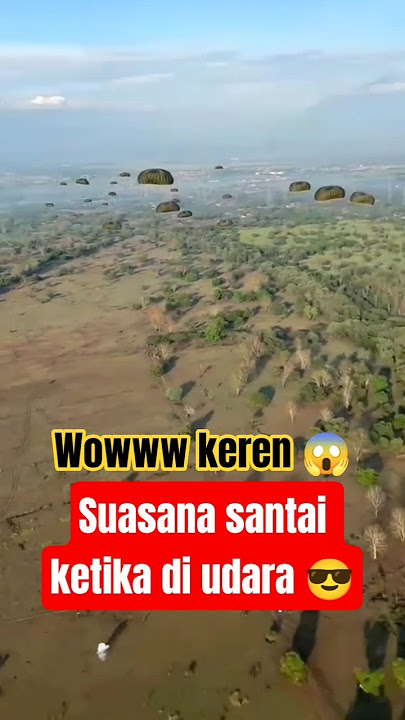 beginilah suasana saat penerjun ada di udara #tni #tnial #tniad #tniau #army #kopassus #military