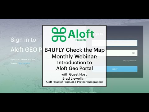 B4UFLY Check the Map Webinar: Introduction to Aloft Geo Portal On Demand