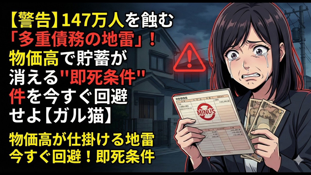【警告】147万人を蝕む「多重債務の地雷」！物価高で貯蓄が消える