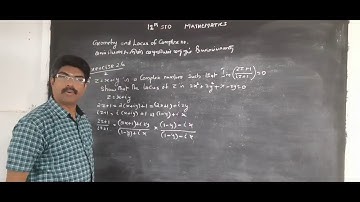 Exercise 2.6 sum no 2 - Locus of the complex Numbers