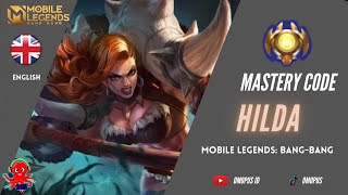 HILDA Mastery Code Mobile Legends | Tips to complete chapters Hilda MLBB English language