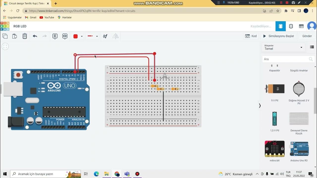 Tinkercat: Arduino RGB İle LED Yakma #6 - YouTube