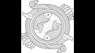 #shorts  Fish Mandala Harmony Zen Color Paint by Number #coloringbook #mesmerizing  #art