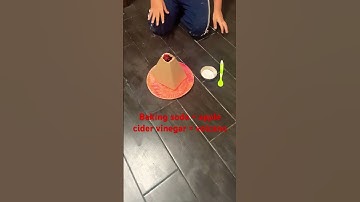 Volcano using baking soda and vinegar. #ayaanshjoshi #creativeideas
