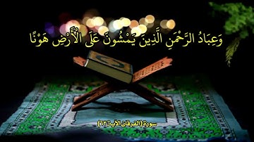 آياتٌ مختارةٌ مِنَ الذكرِ الحكيم سورةُ الفرقان ( الآية ٦٣)#هل_القرآن_الأبرار