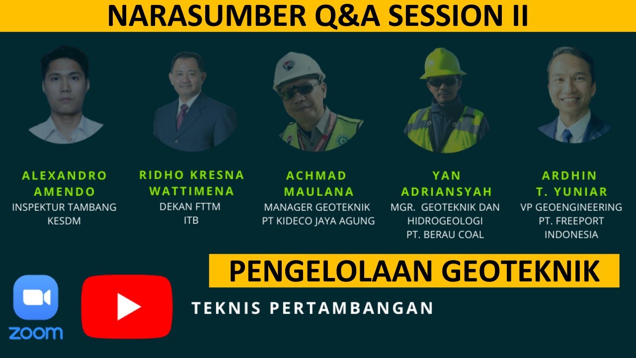 Q&A SESSION | WEBINAR GEOTEKNIK PADA PERTAMBANGAN | 2 JULI 2020 - YouTube