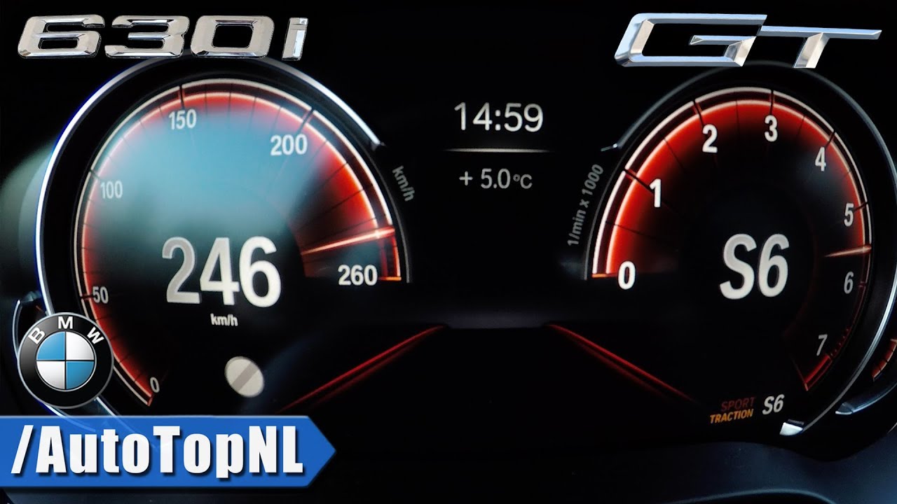 BMW 6 Series GT 630i G32 ACCELERATION & TOP SPEED 0-246km/h by ...