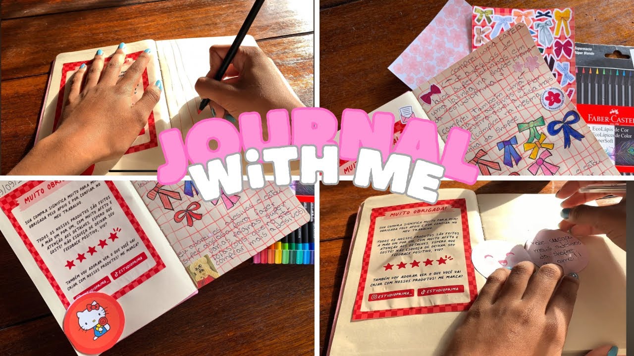 📕 JOURNAL WITH ME : faça uma pagina do meu journal comigo!