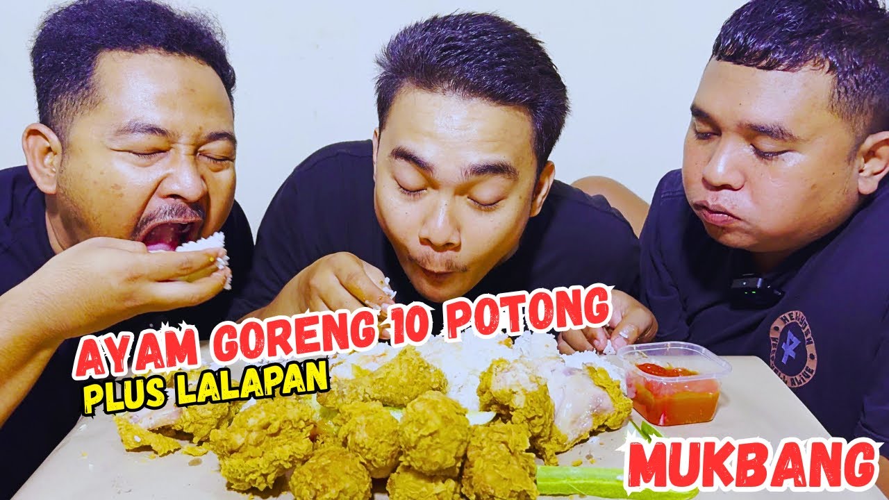 MUKBANG 10 POTONG AYAM GORENG DENGAN SAMBAL RACIKAN SENDIRI 🔥🔥RASANYA NGENTAKKK!!!!