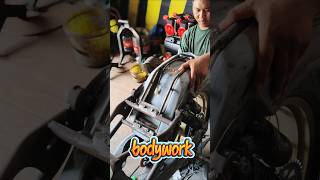 How to sand a custom motorbike body so it works quickly #otomotif #motorcustom #workshop #bodywork