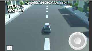 Police car run in rush unity template download source code 2020