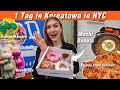 Ich besuche koreatown in nyc  leckere donuts koreanisches essen bubble tea  korean skincare