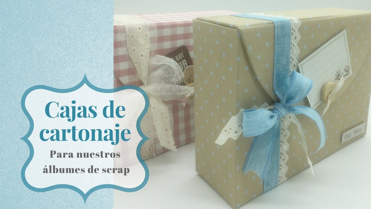 Como hacer una caja con tela para, álbumes de Scrap