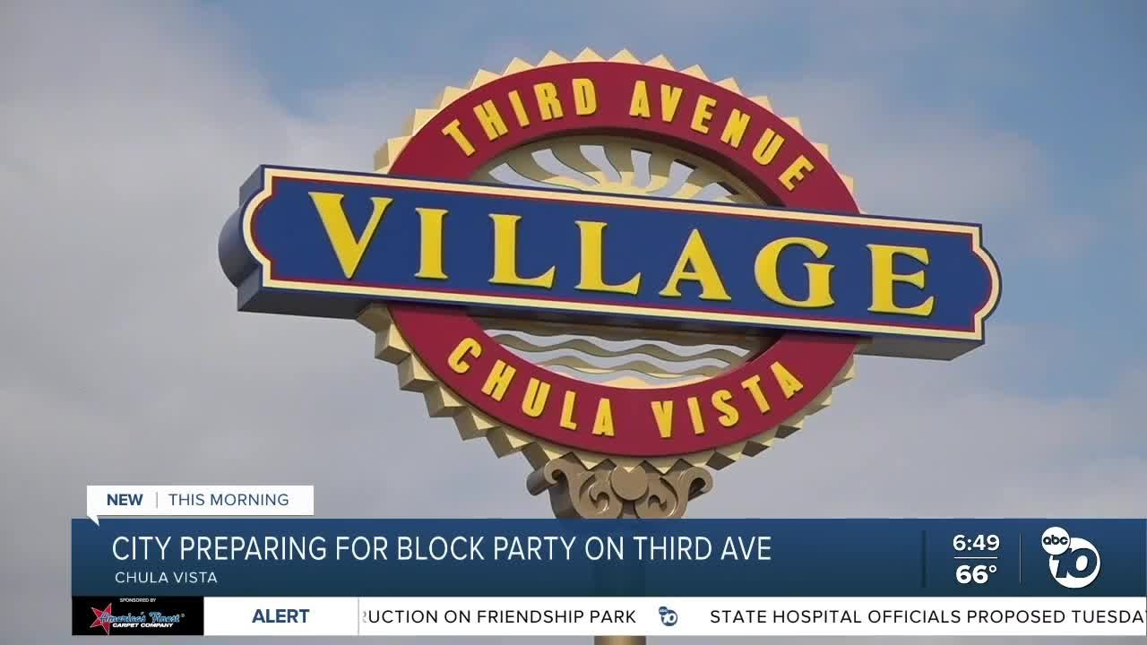 Chula Vista preps for block party on Third Avenue YouTube