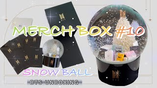 【BTS UNBOXING】MERCH BOX #10 スノードーム開封⛄️ 春なのに雪降りました❄️ SNOW BALL