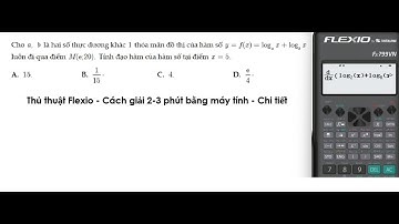 Thủ thuật Flexio: Cho a,b là hai số thực dương khác 1 thỏa mãn đồ thị của hàm số y = logax + logbx