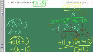 Unit 9 Notes 6-2 Dividing Polynomials Part 1