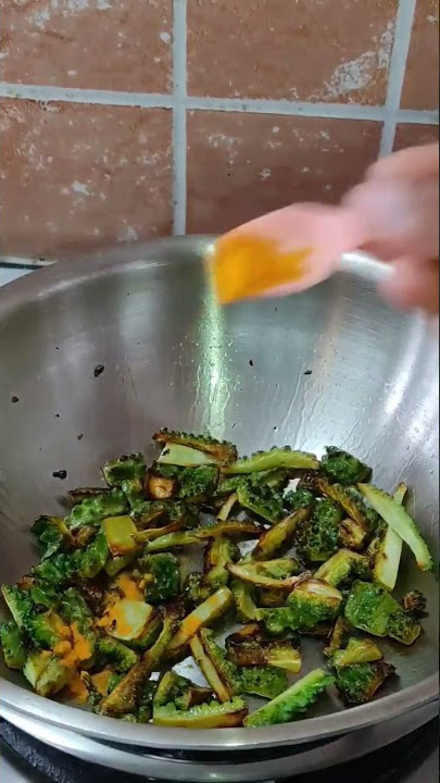 Crispy karela fry | karal fry | side dish | 5 min recipe | bitter gourd fry | कारल  फ्राय#short