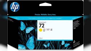 Rezension: HP 72 Gelb 130 ml Original Druckerpatrone (C9373A) mit originaler HP Tinte für T2300 e...