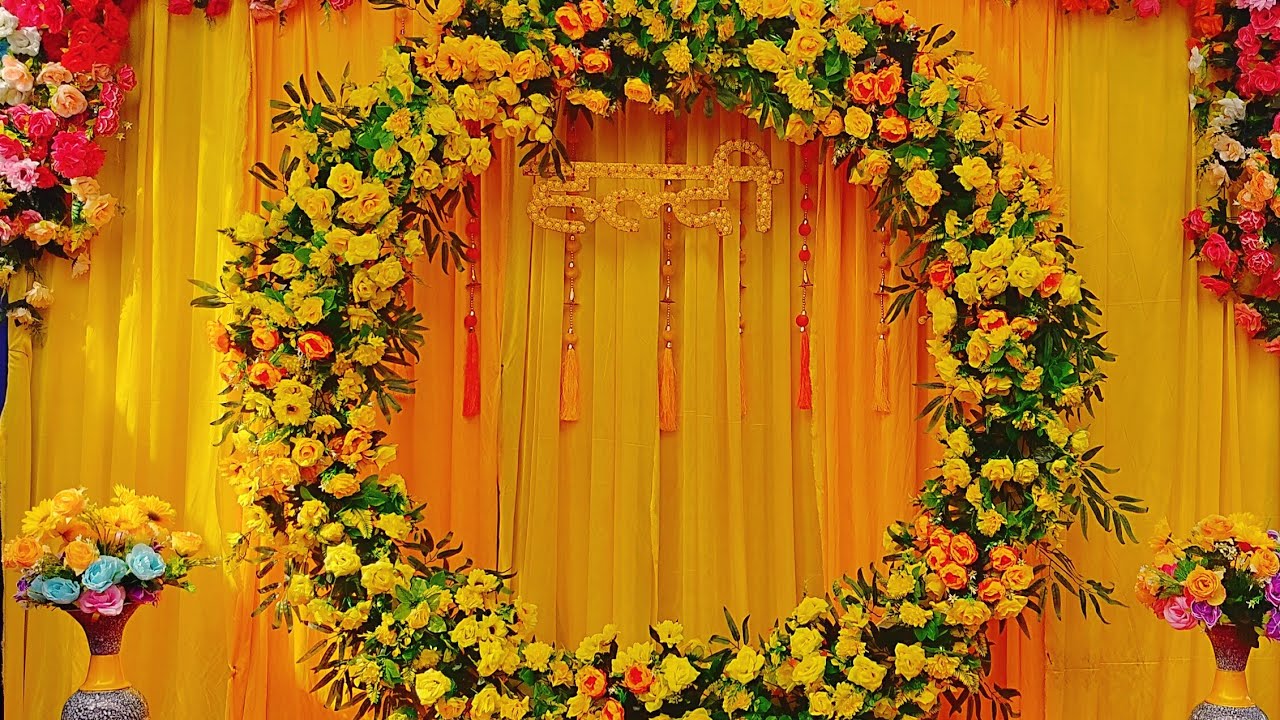 Arch Haldi Arch Haldi Stage Decoration Ideas | Haldi Ceremony Decoration | Haldi ...
