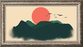TV Frame 4K, Full Sunset on the Mountain