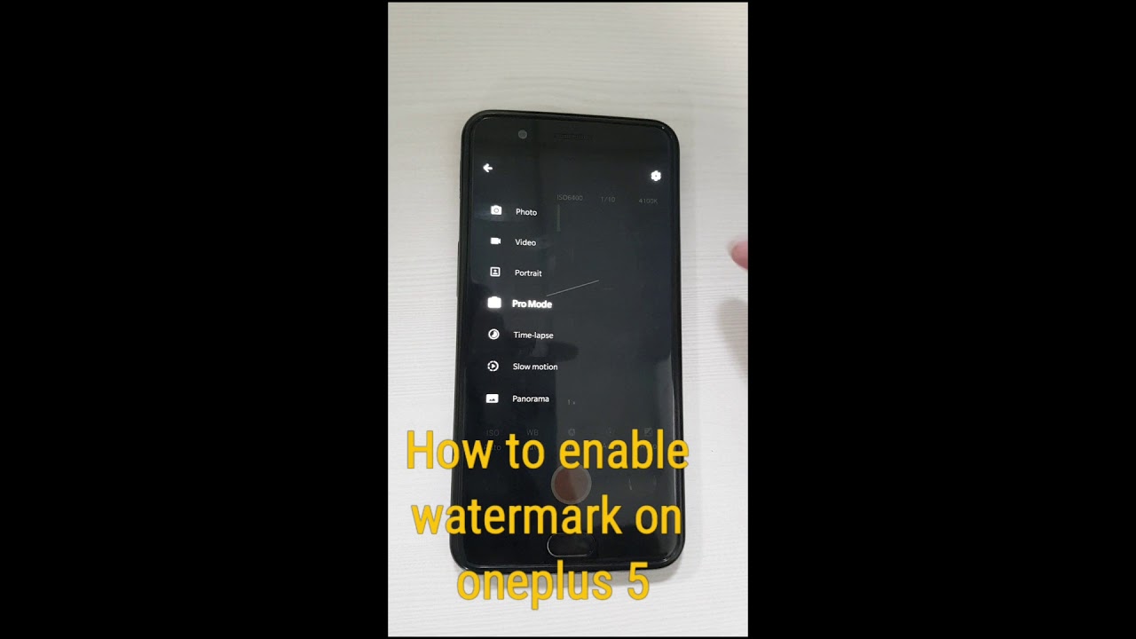 How to enable 'shot on oneplus' watermark on oneplus5 YouTube