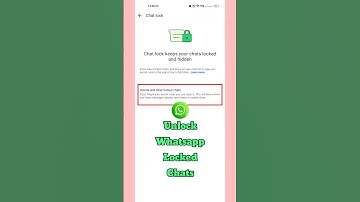 Unlock and clear locked chats on whatsapp || how to unlock whatsapp chat lock ||#shorts #viral