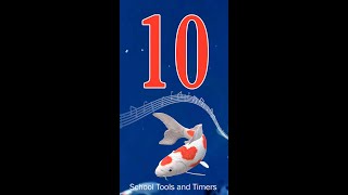 10 Seconds 🐠 Koi Goldfish Pond Countdown Timer with Ishikari Lore Song 🐠🎵