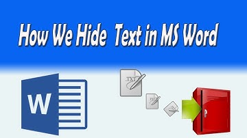 How to Hide and Show text in MS Word