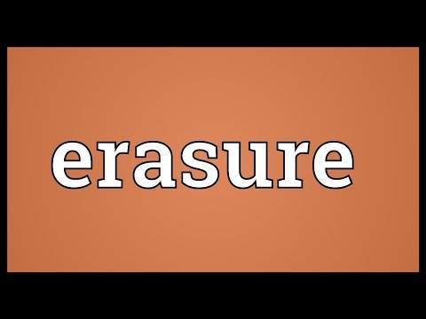 Erasure Meaning