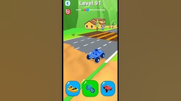 Shape Shifting🚲🚘🚁Gameplay On Android & IOS Level #91 #shorts