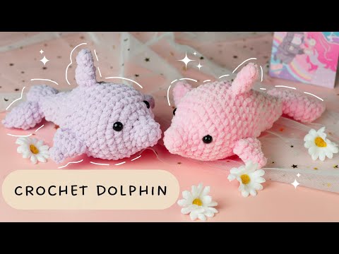 Crochet Dolphin For Beginner  😍😘 - Easy Amigurumi For Beginner - Crochet Dolphin Tutorial