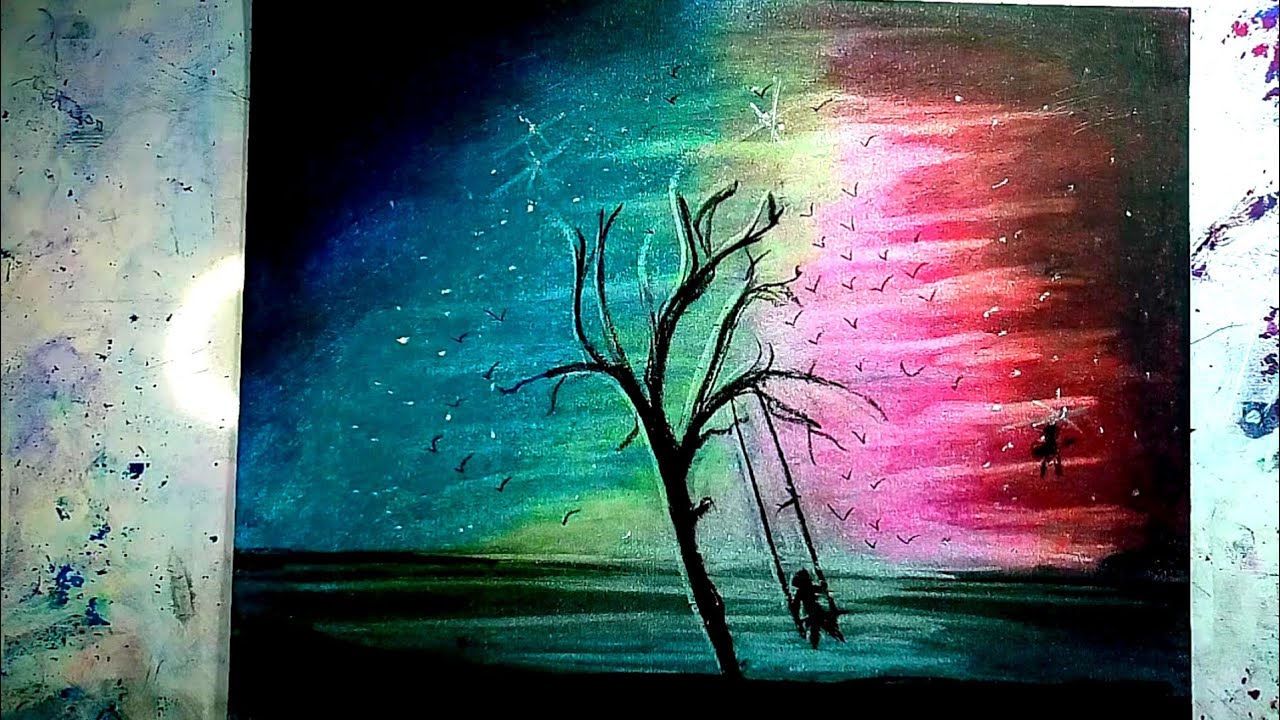 HOW TO PAINT EASY landscape WITH PASTELS chalks YouTube