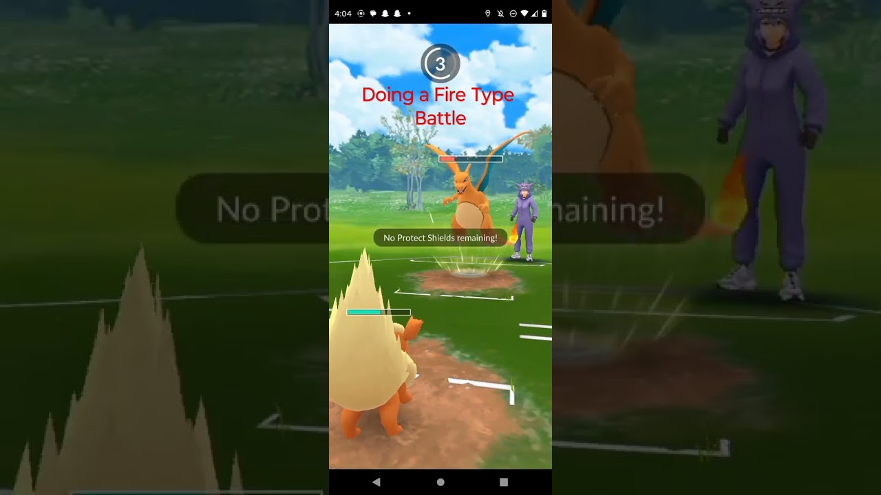 Doing a fire type battle with my friend 