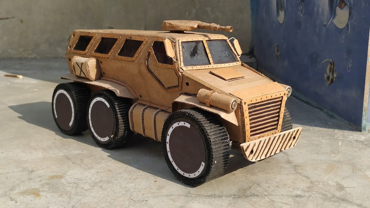 How to Make a Cardboard Truck Army Truck DIY RC Truck YouTube