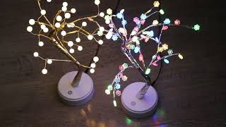 Artificial Bonsai Led Lights - Cherry Blossom Tabletop Tree Lamp, Battery/Usb Operated