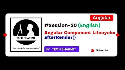 afterRender() in Angular | Angular tutorial for beginners in English 2025 (Session-30)