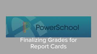 End of Reporting Term Finalizing Grades