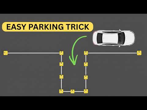 Reverse Parking with yellow Cones - 8 steps -