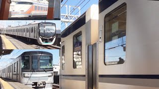 【谷塚駅を通過する100系スペーシア104Fと2020系急行中央林間行と到着する中目黒行のメトロ13000系】