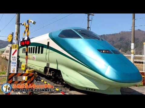 【電車 新幹線】踏切動画 59【ふみきり 鉄道】JR東日本 山形新幹線 在来線特急列車 とれいゆつばさに会ってきました