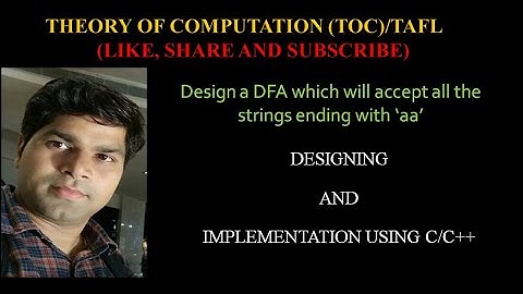TOC-DESIGN A DFA WITH IMPLEMENTATION USING C/C++ |  ENDING WITH 