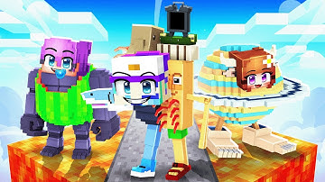 Surviving One BRAINROT LAVA Block in Minecraft…