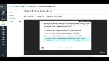 AWS Academy Data Engineering | Module 6 Knowledge Check