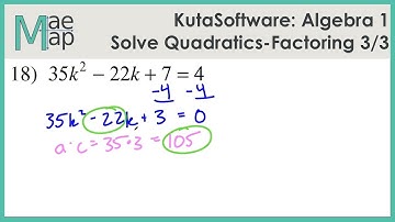 KutaSoftware: Algebra 1- Solving Quadratics By Factoring Part 3