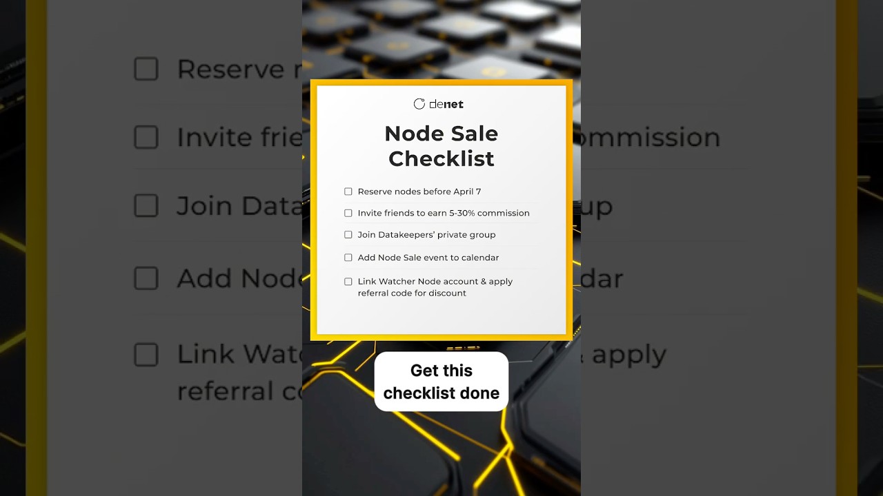 Node Sale Ready? Hit This List by April 7!
