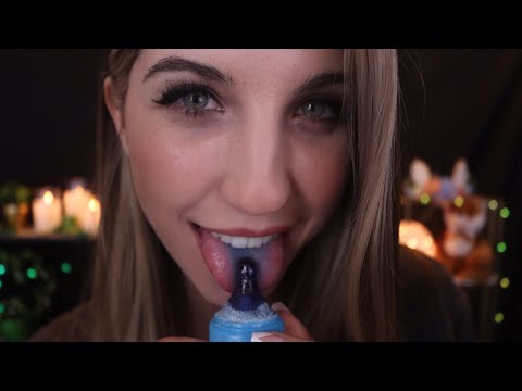 ASMR Sugar-Coated Lollipop Licking ~ Satisfying Mouth Sounds ✨