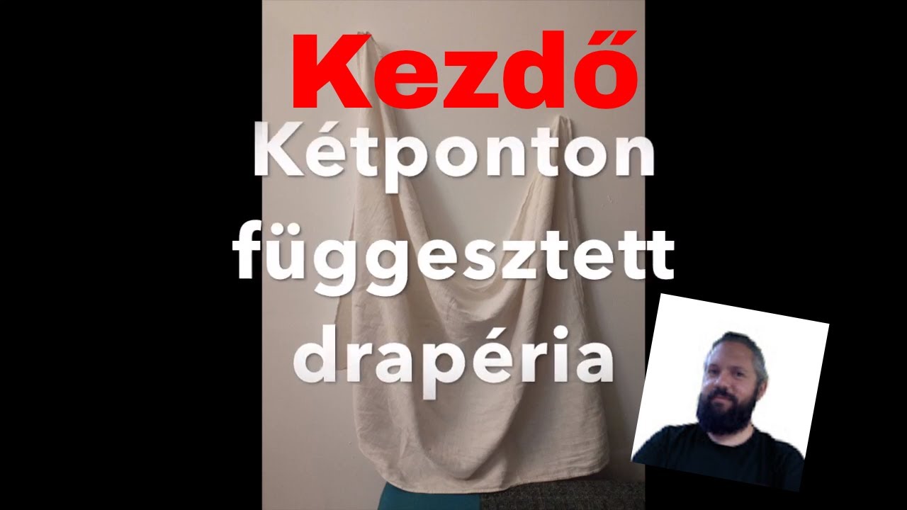 Két-ponton függesztett drapéria - rajztanulás sorozat Külüs László rajzaival -kezdőknek