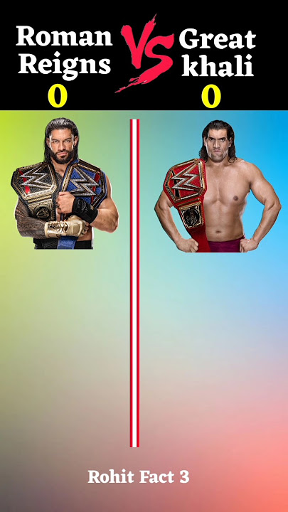 Roman Reigns Vs Great Khali❓#shorts