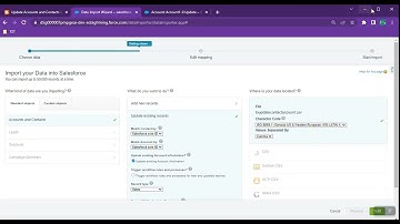 Update Accounts and Contacts in bulk using Data Import Wizard #inSalesforce